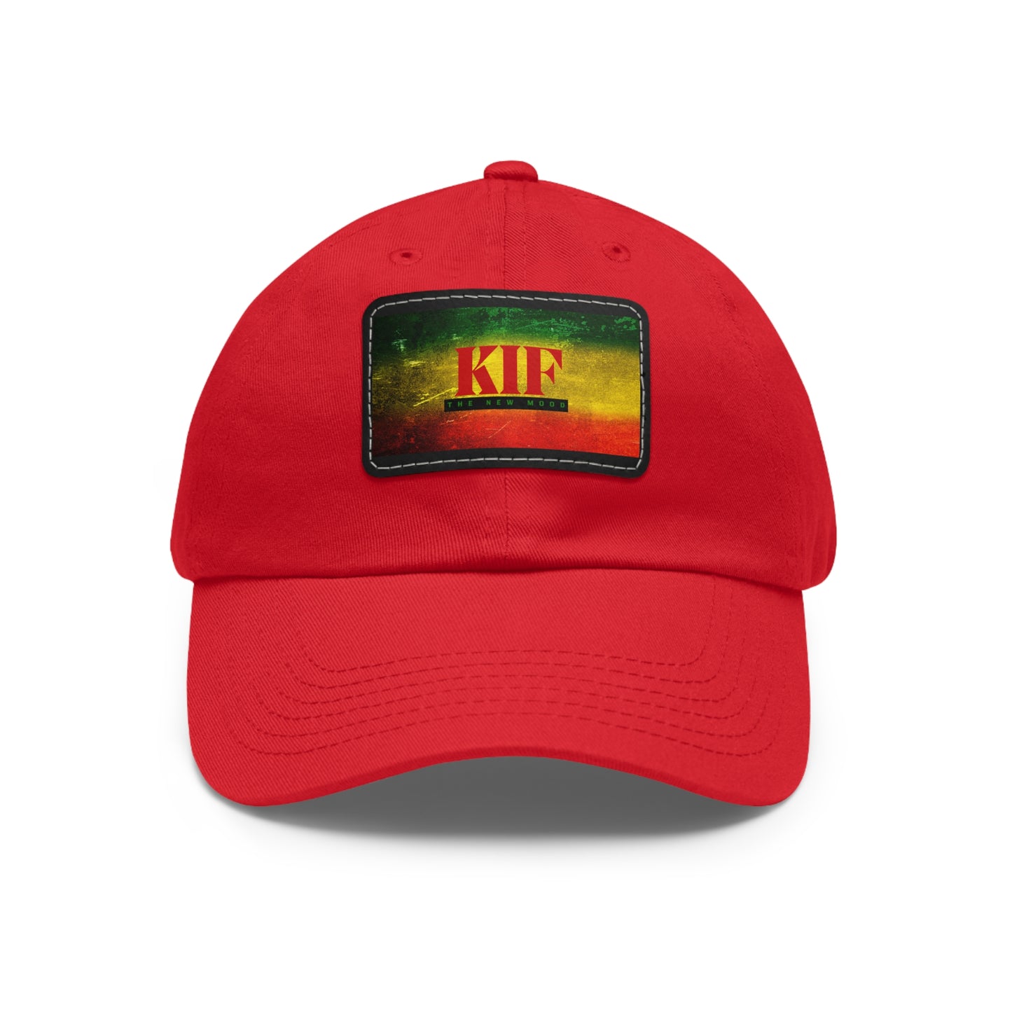 Dad Hat with Leather Patch (Rectangle)