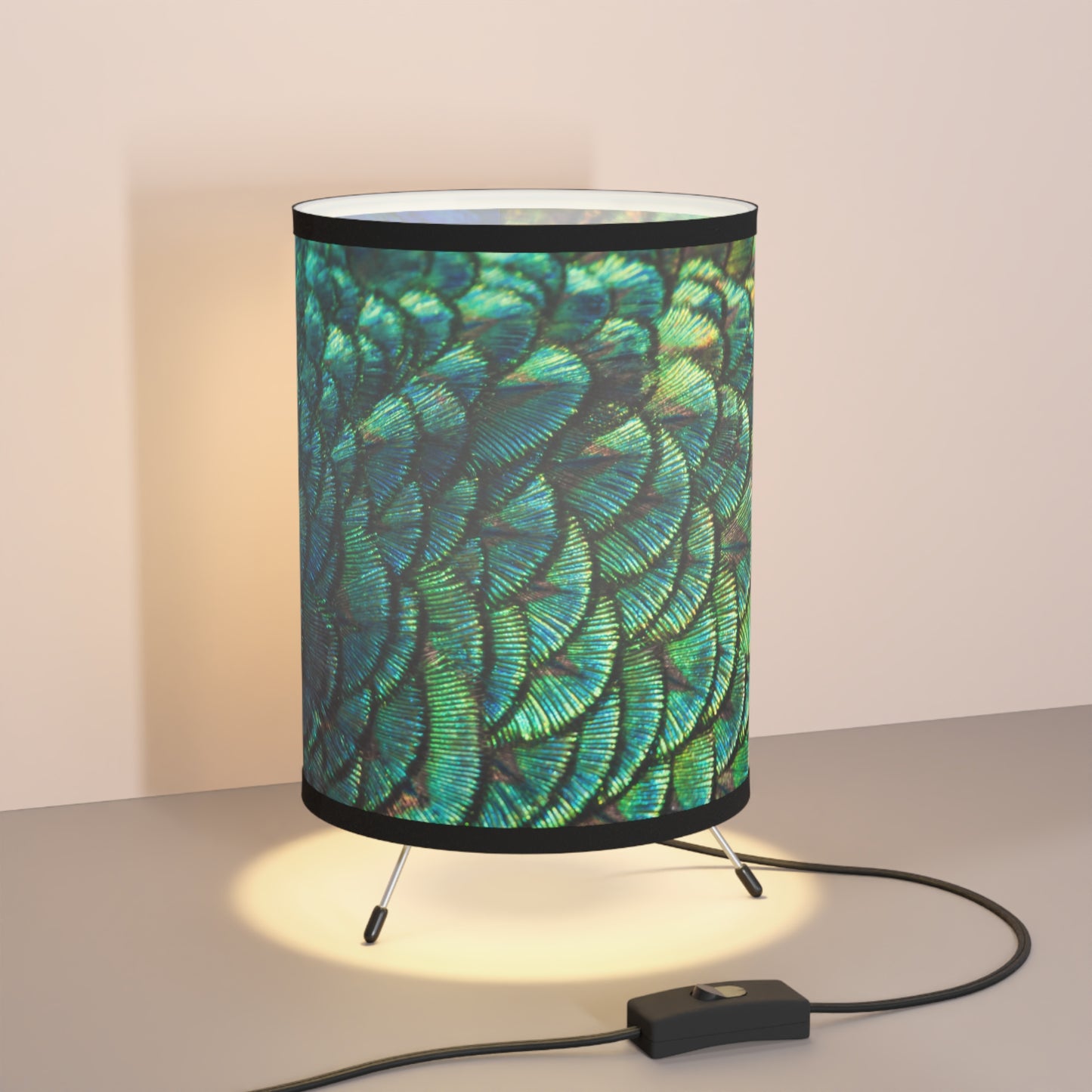 Tripod Lamp with High-Res Printed Shade, US\CA plug