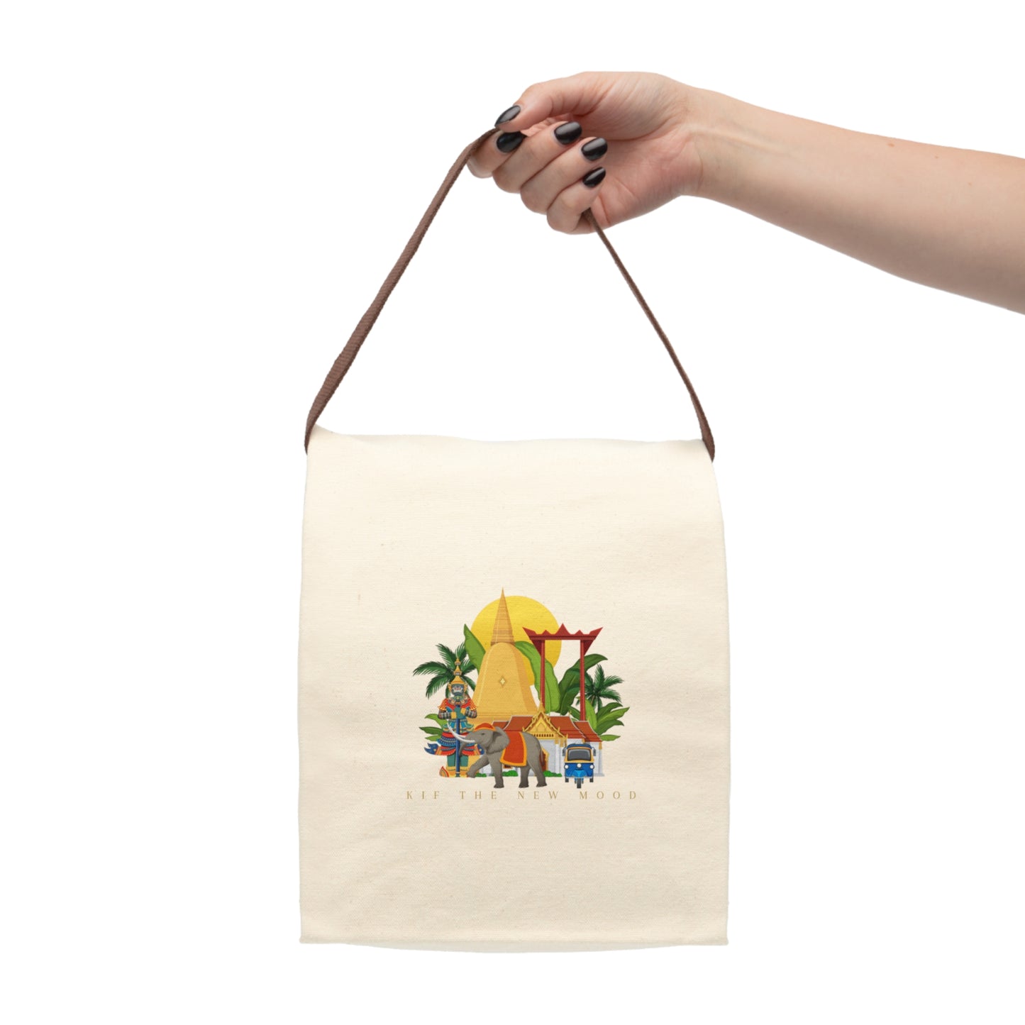 Canvas Lunch Bag With Strap