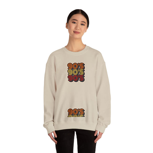 90's Retro Stack Crewneck Sweatshirt