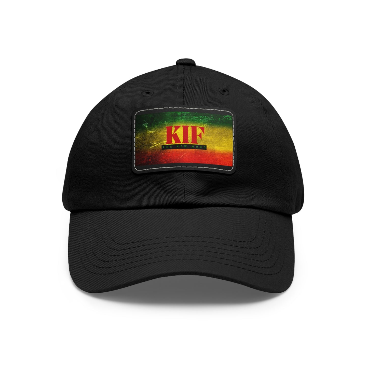 Dad Hat with Leather Patch (Rectangle)