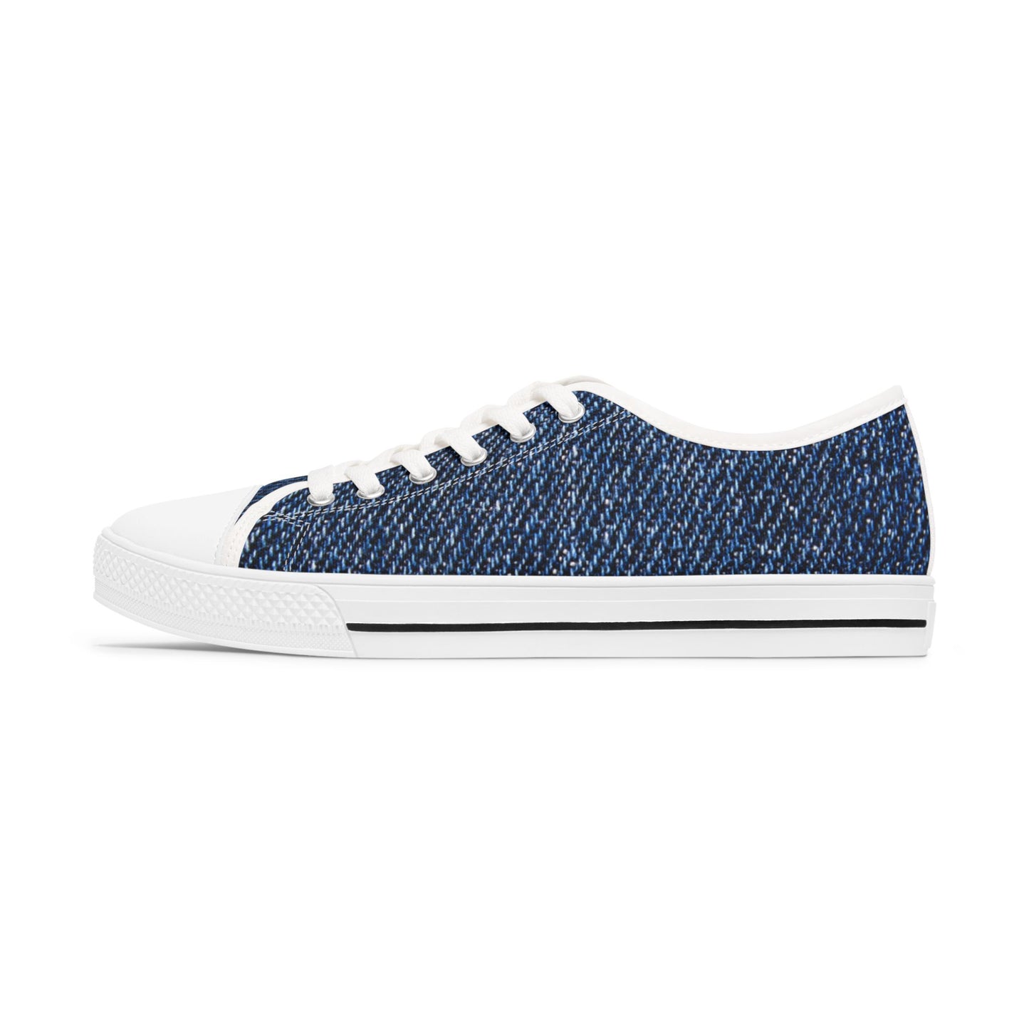 Stylish Denim Women's Low Top Sneakers - Casual Footwear, Everyday Shoes, Comfortable Sneakers, Fashion Sneakers, Summer Style