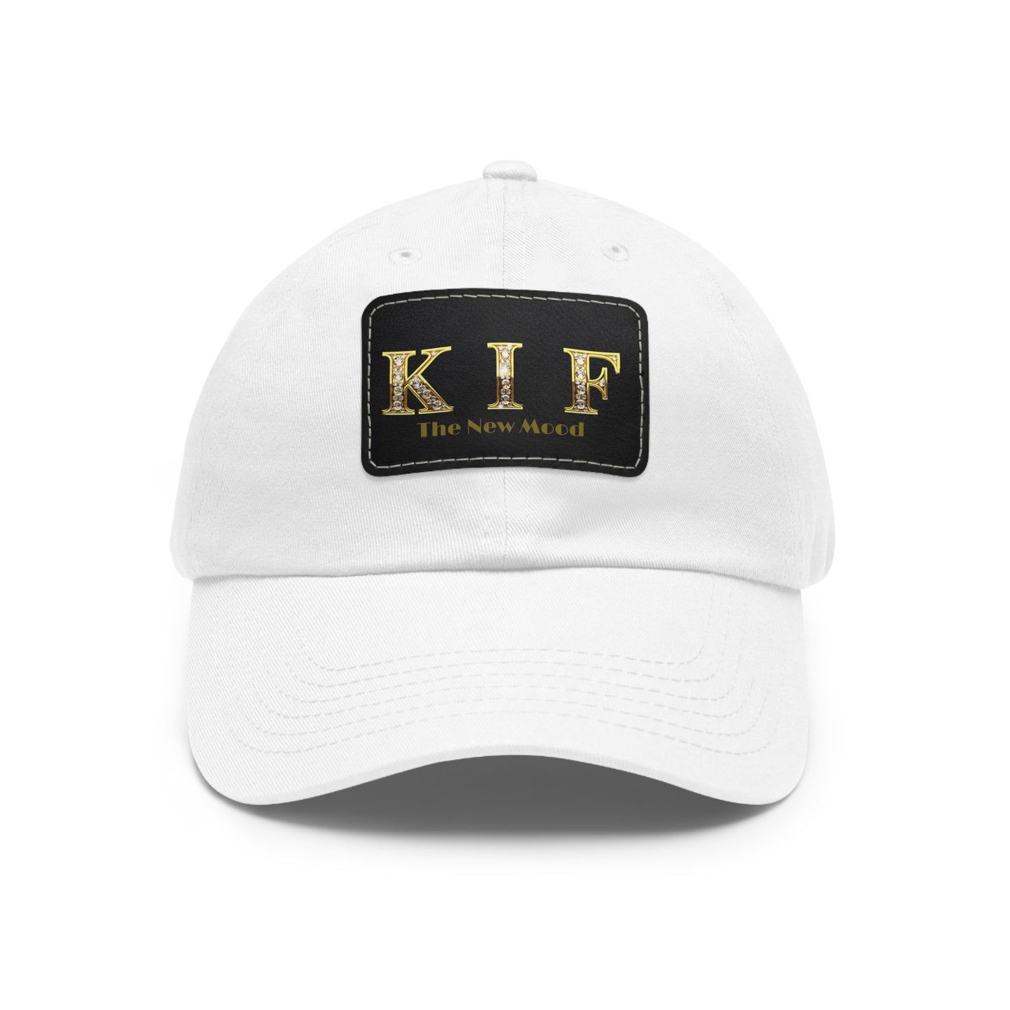 Dad Hat with Leather Patch (Rectangle)