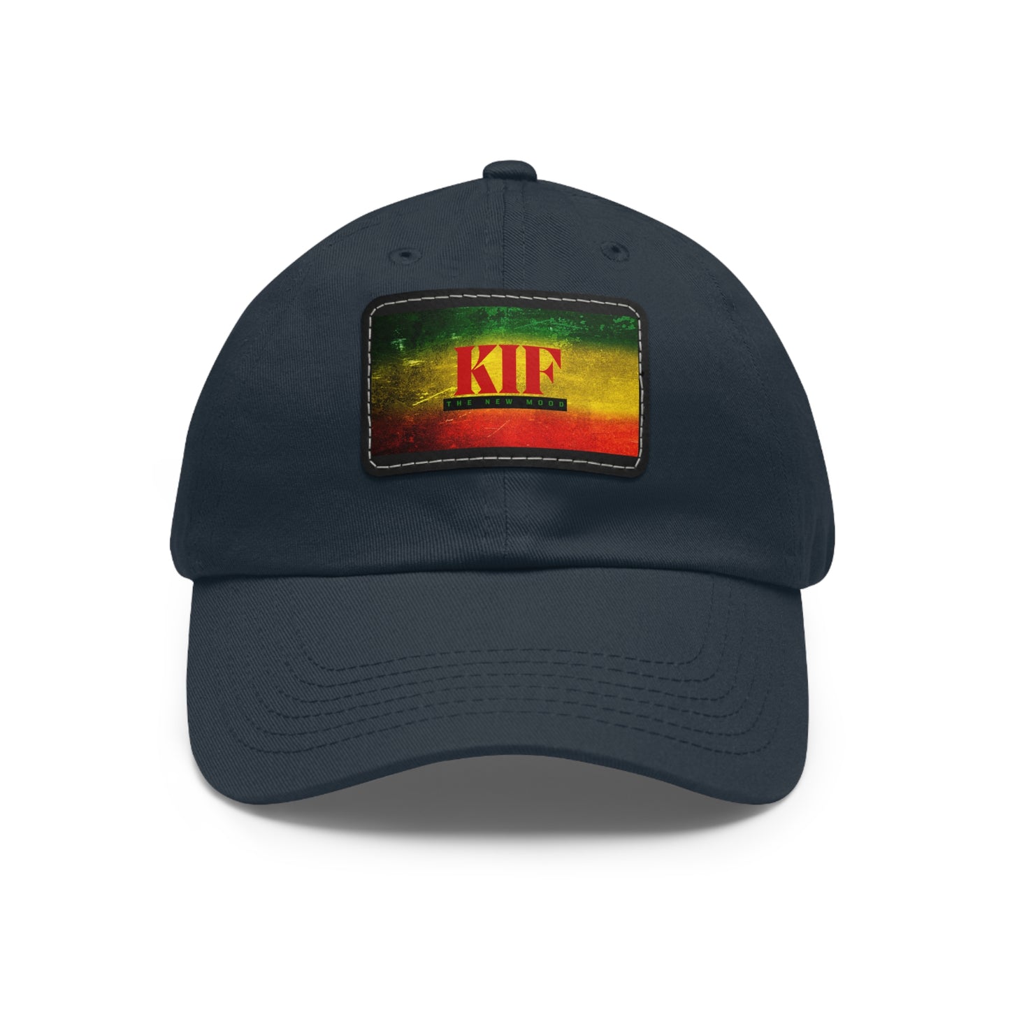 Dad Hat with Leather Patch (Rectangle)