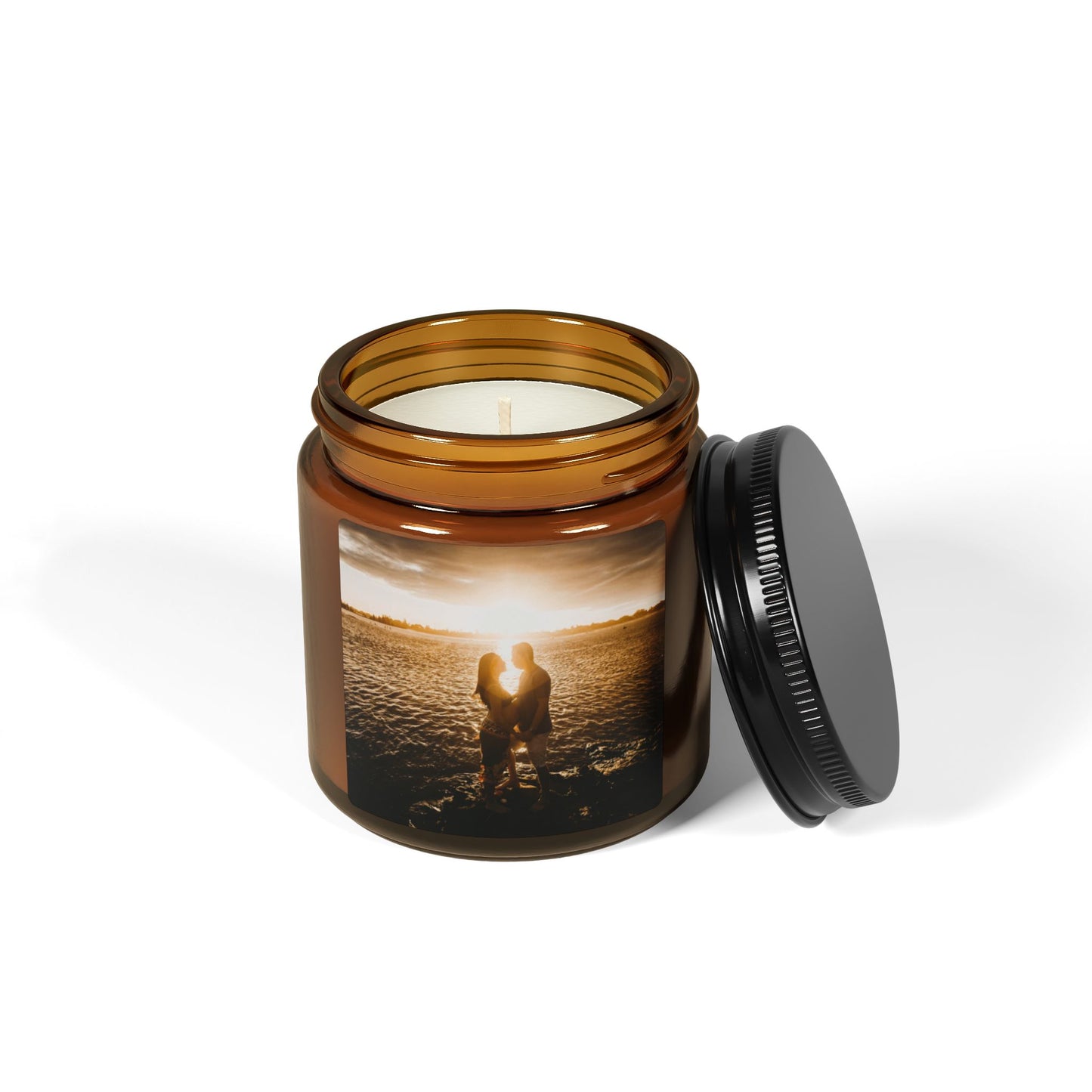 Scented Soy Candle (Multi-Size, Amber Jar)